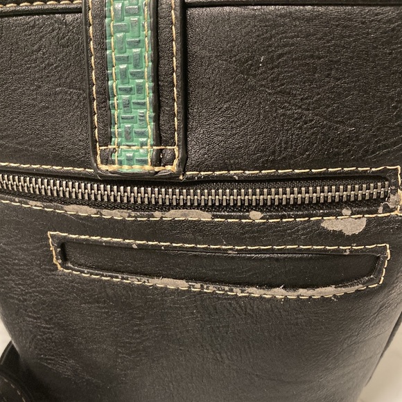 Trinity Ranch western shoulder/crossbody bag black and green w/ vintage hardware - Picture 3 of 8